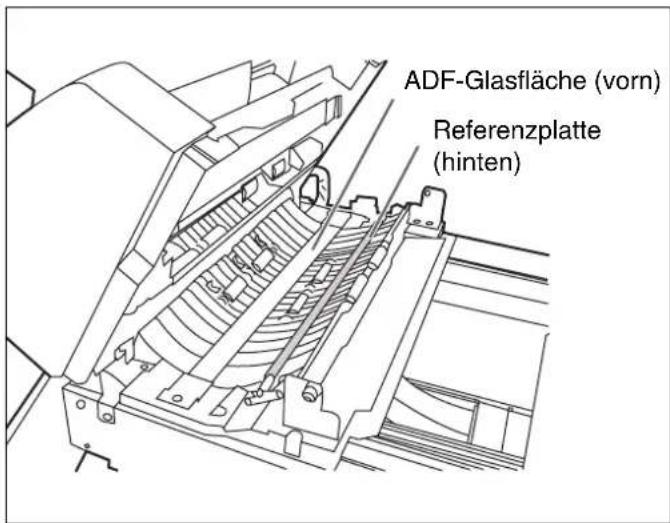 PANASONIC KV-S7065C - ■ Reinigen der Referenzplatten und ADF-Glasflächen - 1