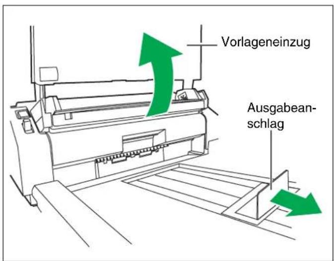 PANASONIC KV-S7065C - Beseitigen von gestautem Papier aus dem Ausgabeweg - 1