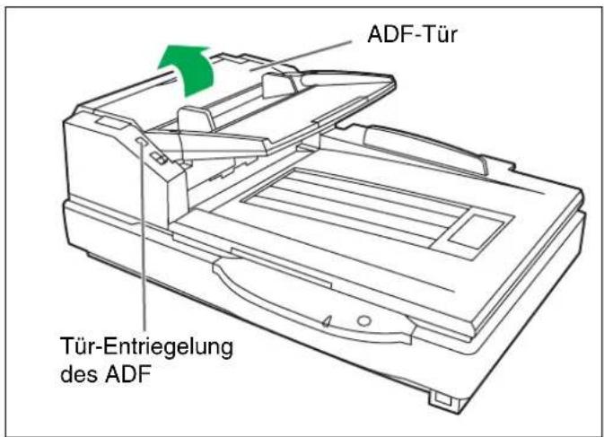 PANASONIC KV-S7065C - Beseitigen von gestautem Papier aus dem Dokumenteneinzug - 1