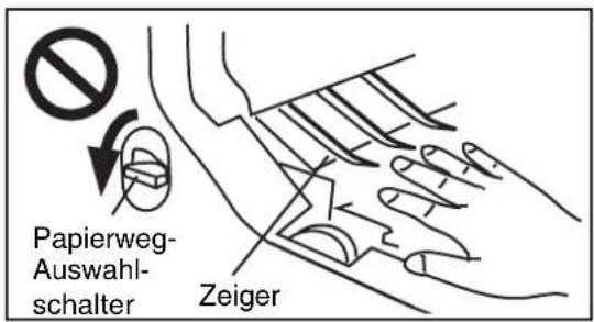 Papierweg- Auswahl- schalter Zeiger