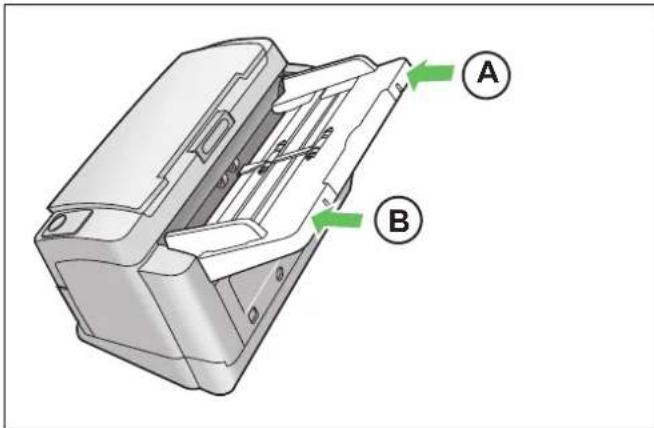 PANASONIC KV-C1025C - ■ Einsetzen und Entfernen des Einzugsfachs - 2