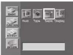 BASIC FUNCTION EFFECT OPTION Multi Type Alpha Display