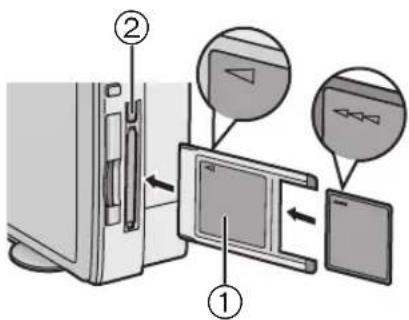 PANASONIC SV-AP10E - Einlegen einer Speicherkarte - 2