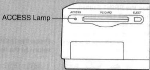 ACCESS Lamp ACCESS PC CARD EJECT
