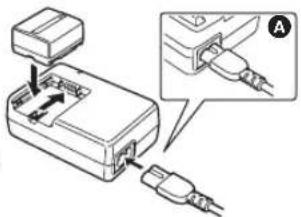 PANASONIC VDR-D100E - Caricamento della batteria - 1