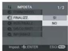IMPOSTA FINANDECKD FINALIZZ NON-FINAL2 DISCO FIRST RIFGARDO 1/3 SI NO Impost. → ENTER ESCI ⬆