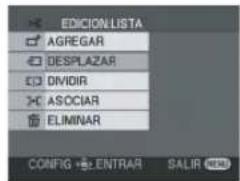 EDICION LISTA AGREGAR DESPLAZAR DIVIDIR ASOCIAR ELIMINAR CONFIG ENTRAR SALIR NERR