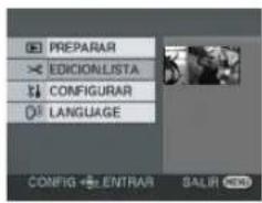 PREPARAR EDICIONLISTA CONFIGURAR LANGUAGE CONFIG ENTRAR SALIR