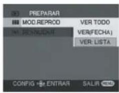 PREPARAR MOD.REPROD VER TODO VER(FECHA) VER: LISTA CONFIG ENTRAR SALIR
