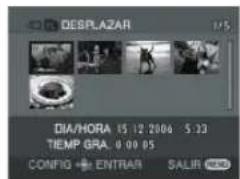 DESPLAZAR DIA/HORA 15 12 2004 5:33 TEMP.GRA. 0.00 05 CONFIG ENTRAR SALIR