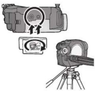 PANASONIC VDR-D100E - Colocación de la tapa del objetivo - 3