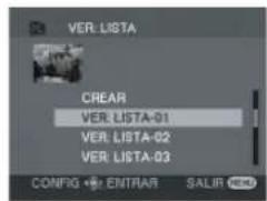 VER LISTA CREAR VER LISTA-01 VER LISTA-02 VER LISTA-03 CONFIG ENTRAR SALIR