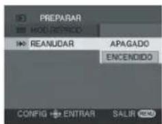 PREPARAR MOD.ROPELO REANUDAR APAGADO ENCENDIDO CONFIG ENTRAR SALIR