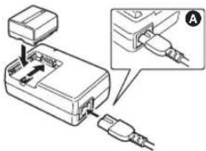 PANASONIC VDR-D100E - Aufladen der Batterie - 1