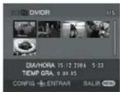 DVOR DIA/HORA 15:12:2008 5:33 TIEMP GRA. 0.09.05 CONFIG ENTRAR SALIR