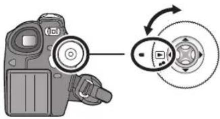 PANASONIC VDR-D100E - Gire el selector de modo para seleccionar ▶. - 1