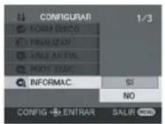 CONFIGURAR POWER DEMO FINALIZAR INFORMAC S/I NO INFORMAC ENTRAR SALIR