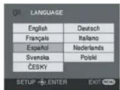 LANGUAGE English Deutsch Français Italiano Español Nederlands Svenska Polski ČESKY SETUP → ENTER EXIT ⬆