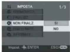 IMPOSTA 1/3 FINDATION FINAL2 NON FINAL2. S: DOWN TEXT NO DEFAULT IMPOST. ENTER ESCI RED