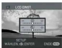 LCD EINST SETUP WÄHLEN ENTER ENDE