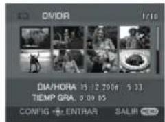 DIV/DIR 1/10 DIA/HORA: 15 12 2004 5:33 TEMP.GRA. 0.00 05 CONFIG ENTRAR SALIN