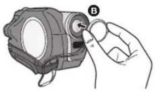 PANASONIC VDR-D100E - Colocación de la tapa del objetivo - 2