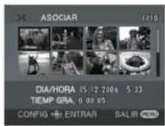 ASOCIAR 1/10 DIA/HORA 15:12 2006 5:33 TIEMP GRA. 0:00:05 CONFIG ENTRAR SAILR