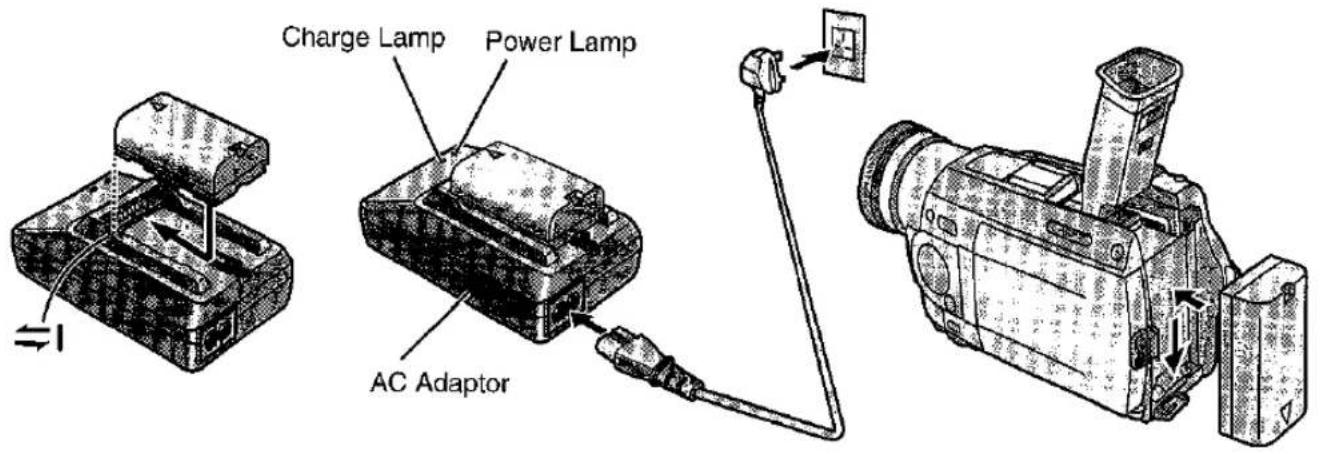 Charge Lamp Power Lamp AC Adaptor