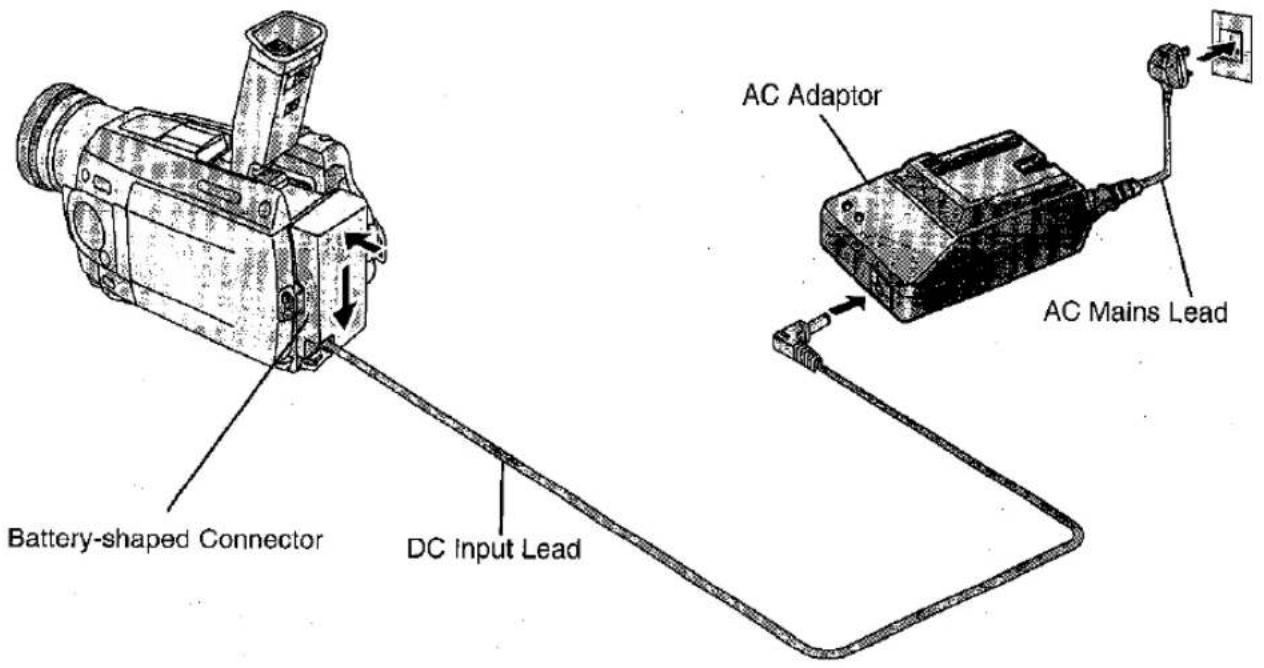 Battery-shaped Connector DC Input Lead AC Adaptor AC Mains Lead