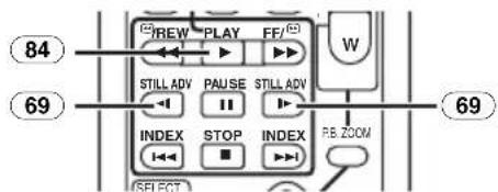 84 69 STILL ADV PAUSE STILL ADV INDEX STOP INDEX SELECT W PB ZOOM 69