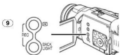 ⑨ REC BACK LIGHT