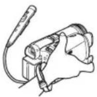 PANASONIC NV-GS250GC - 將手穿過手挂帶。 - 1