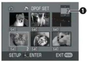 DPOF SET 640 640 640 640 2 640 640 SETUP ENTER EXIT MENU