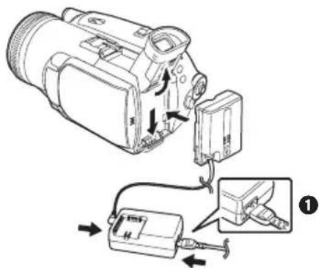 Technical diagram showing a camera module being connected to a device with directional arrows and a close-up view of the internal components.