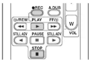 ●REC A.DUB □/REW PLAY FF/2 W VOL STILL ADV PAUSE STILL ADV STOP