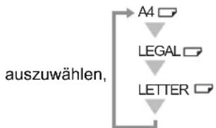 PANASONIC Panafax UF-8300 - Ändern des Papierformats (Papierfach) - 5