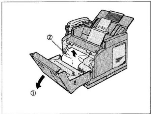 PANASONIC Panafax UF-755 - Pour supprimer un bourrage de papier désigné par le code d'information 002 - 1