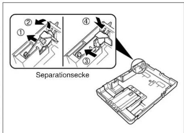 PANASONIC Panafax UF-6300 - Einstellen der Papierkassette auf die richtige Papierbreite - 1