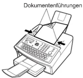 PANASONIC Panafax UF-6300 - Einlegen der Dokumente - 3