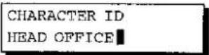 PANASONIC Panafax UF-332 - Setting Your Character ID - 7