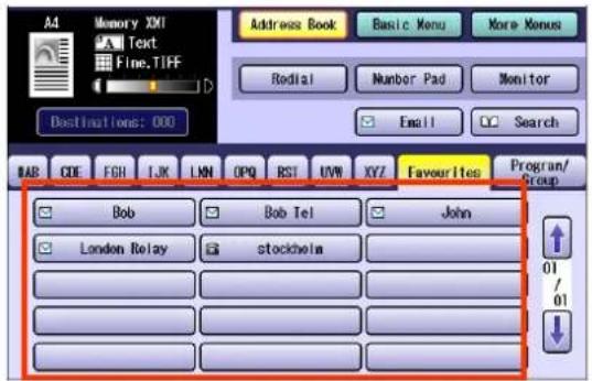 PANASONIC DP-C322 - Select a destination. - 1