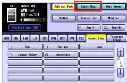 PANASONIC DP-C322 - Select "Basic Menu". - 1