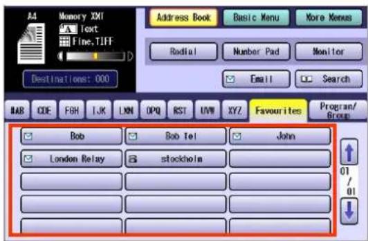 PANASONIC DP-C322 - Select a destination. - 1