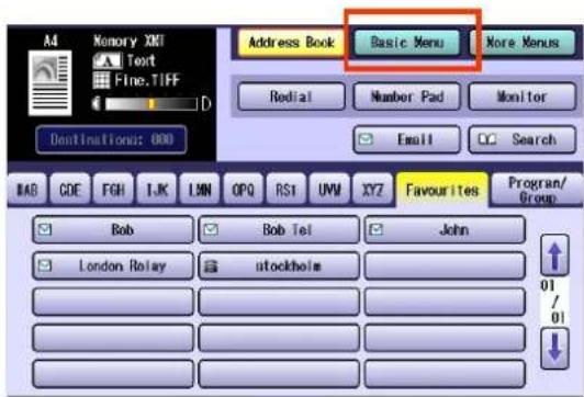 PANASONIC DP-C322 - Select "Basic Menu". - 1