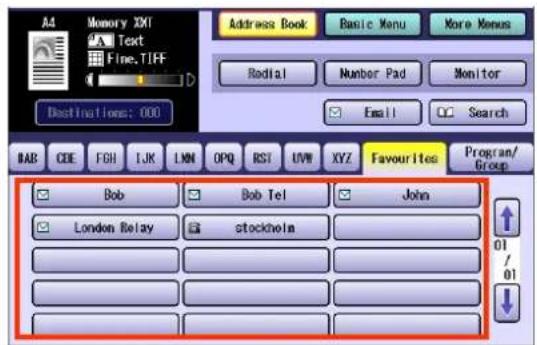 PANASONIC DP-C322 - Select a destination. - 1