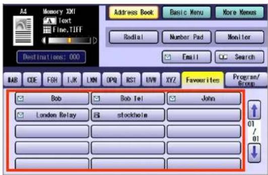 PANASONIC DP-C322 - Select a destination. - 1
