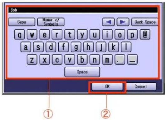 PANASONIC DP-C322 - Enter a key name, and then select "OK". - 1