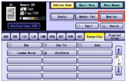 PANASONIC DP-C322 - Select "Monitor". - 1