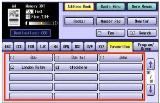 PANASONIC DP-C322 - Select a destination. - 1