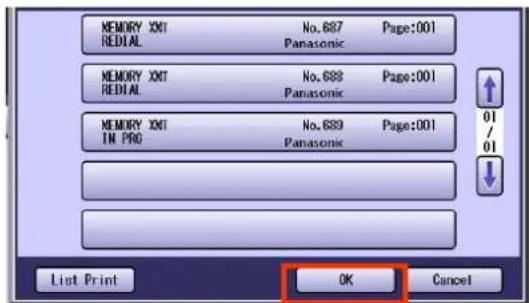 PANASONIC DP-C322 - Displaying a Communication Reservation File List - 6